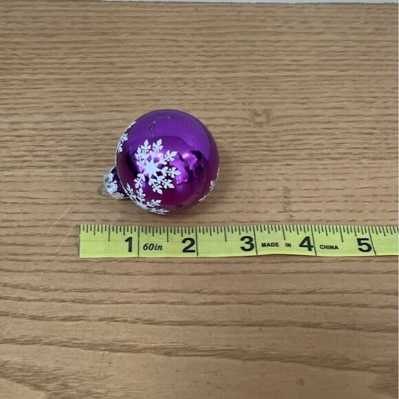 Rauch Glass Christmas Ornaments Snowflake Swirl Floral Designs 2 Inch Set of 12 - Picture 7 of 7